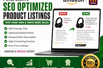 do ecommerce product listing for amazon and meesho with SEO optimization