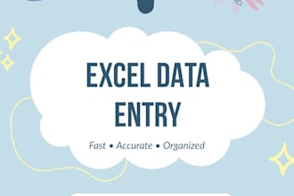 do excel data entry, spreadsheet work and formatting