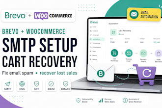 setup brevo woocommerce smtp dns cart recovery email automation sales