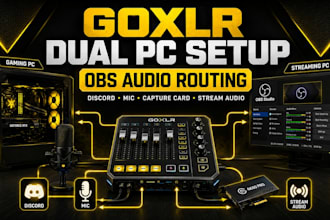 setup goxlr and dual PC audio routing for obs streaming