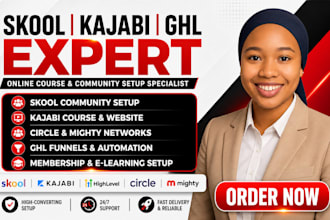 setup skool community circle so mighty networks kajabi setup ghl online course