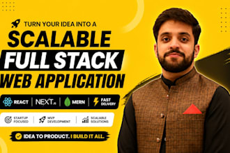 develop a full stack web app using react next js and mern stack