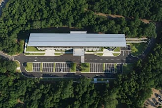 build commercial institutional facility, site plan, parking lot, driveway design