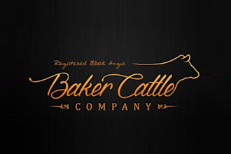 create a new business logo for baker cattle company