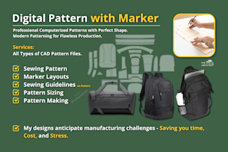 professional sewing patterns with marker layouts