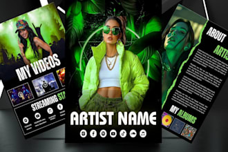 design music epk, artist press kit, dj press kit, speaker sheet, one sheet, dj