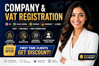 register your company and vat in UK, saudi, eu countries, UK charity