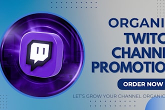 do organic twitch channel promotion