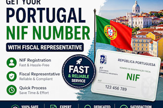 do portugal nif registration with fiscal representative support