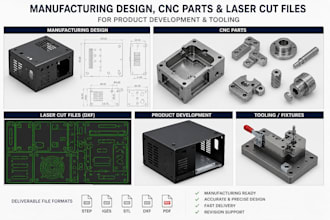 do manufacturing design, cnc parts laser cut files for product development tools