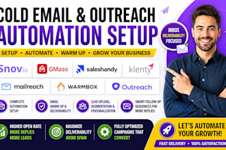 setup snov gmass saleshandy klenty mailreach warmbox outreach email automation