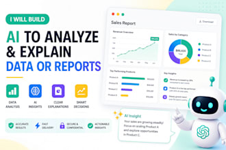 build ai to analyze and explain data or reports