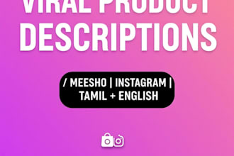 write viral product descriptions for meesho and instagram