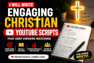 write engaging christian christian youtube scripts that keep viewers watching