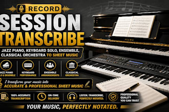 record session transcribe jazz piano keyboard solo ensemble classical orchestra