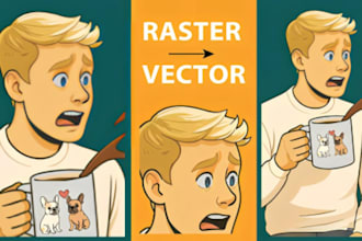 do manual vector tracing, recreate, redraw, vectorise logo in adobe illustrator