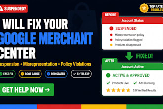 fix google merchant center suspension and policy violations