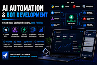 build ai bots, telegram bots, and fastapi backend systems