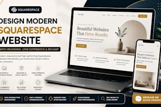 design modern squarespace website with branding, user experience and revamp