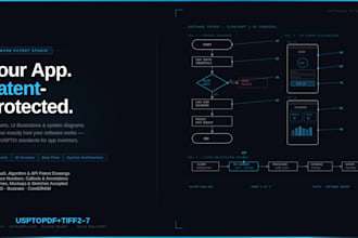 create software flowchart and UI patent drawings for app inventors