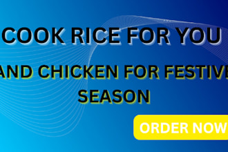 prepare jollof rice and fried chicken