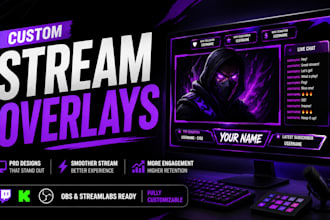 design obs stream overlays for twitch streamers