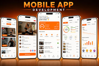 develop health and fitness mobile app, gym workout app, yoga app, trainer app