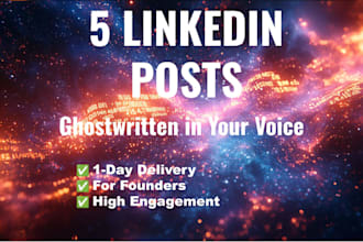 ghostwrite linkedin posts and newsletters for founders