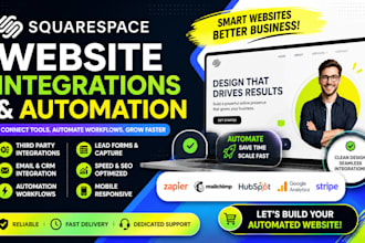 build squarespace website with integrations and automation