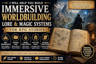 edit and write immersive worldbuilding, lore and magic systems for rpg stories