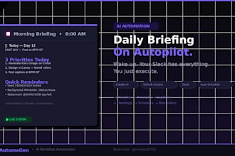 build an automated daily briefing system for your slack channel