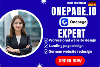 design and redesign high converting onepage german website with onepage io