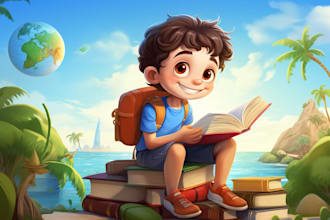 draw custom  book illustration