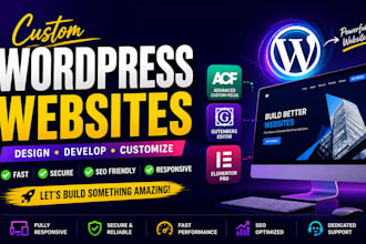develop custom wordpress sites with gutenberg, acf, and elementor pro