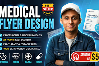 design medical flyer, dental clinic, pharmaceutical, and healthcare brochure