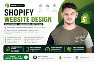 setup profitable shopify website or shopify store design