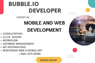 develop bubble io app, saas website, bubble mvp, adalo developer, lovable ai