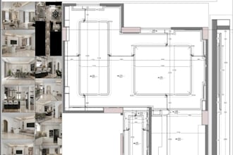 redraw detailed ceiling plan from sketch pdf, hvac coordination plan in autocad