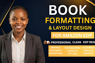 do book formatting and layout design for KDP
