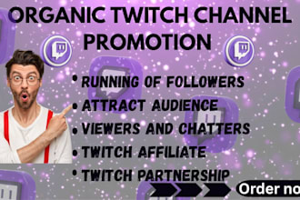 do organic twitch promotion