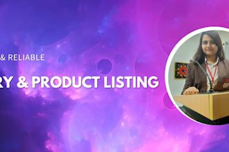 do professional product listing and ecommerce data entry