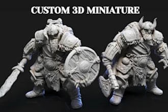 sculpt 3d miniature tabletop figurines 3d model dnd 3d warhammer for 3d printing