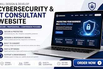 build secure cybersecurity website and IT consultant brand that converts clients