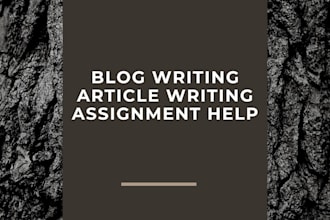 write professional assignments and blog posts