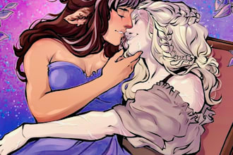 draw nsfw character illustration, sfw 2d design, erotic comic page art 2d artist