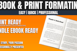 format your book, your story, for ebook readers and print