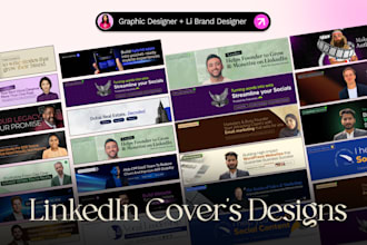 design professional linkedin banner, cover and header