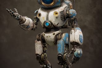 design  sci fi mech, robot and creature concept models