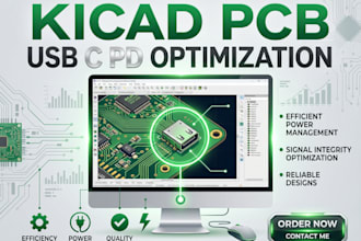 review and fix kicad pcb usb c pd power board with emi thermal optimization