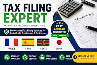 file your taxes in france, spain, kenya and japan accurately